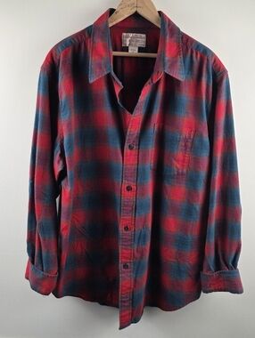 Filson Flannel Shirt Mens XL Multicolor Long Sleeve Button Up Plaid 100% Cotton